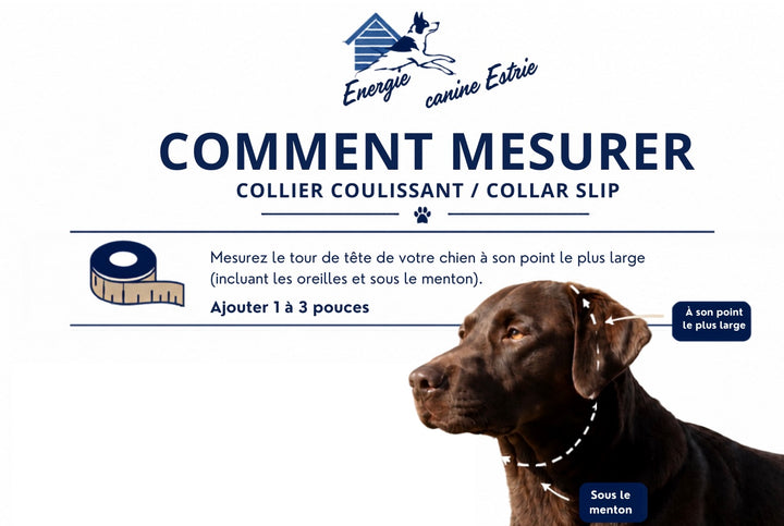 Collier coulissant en Biothane 5/8po