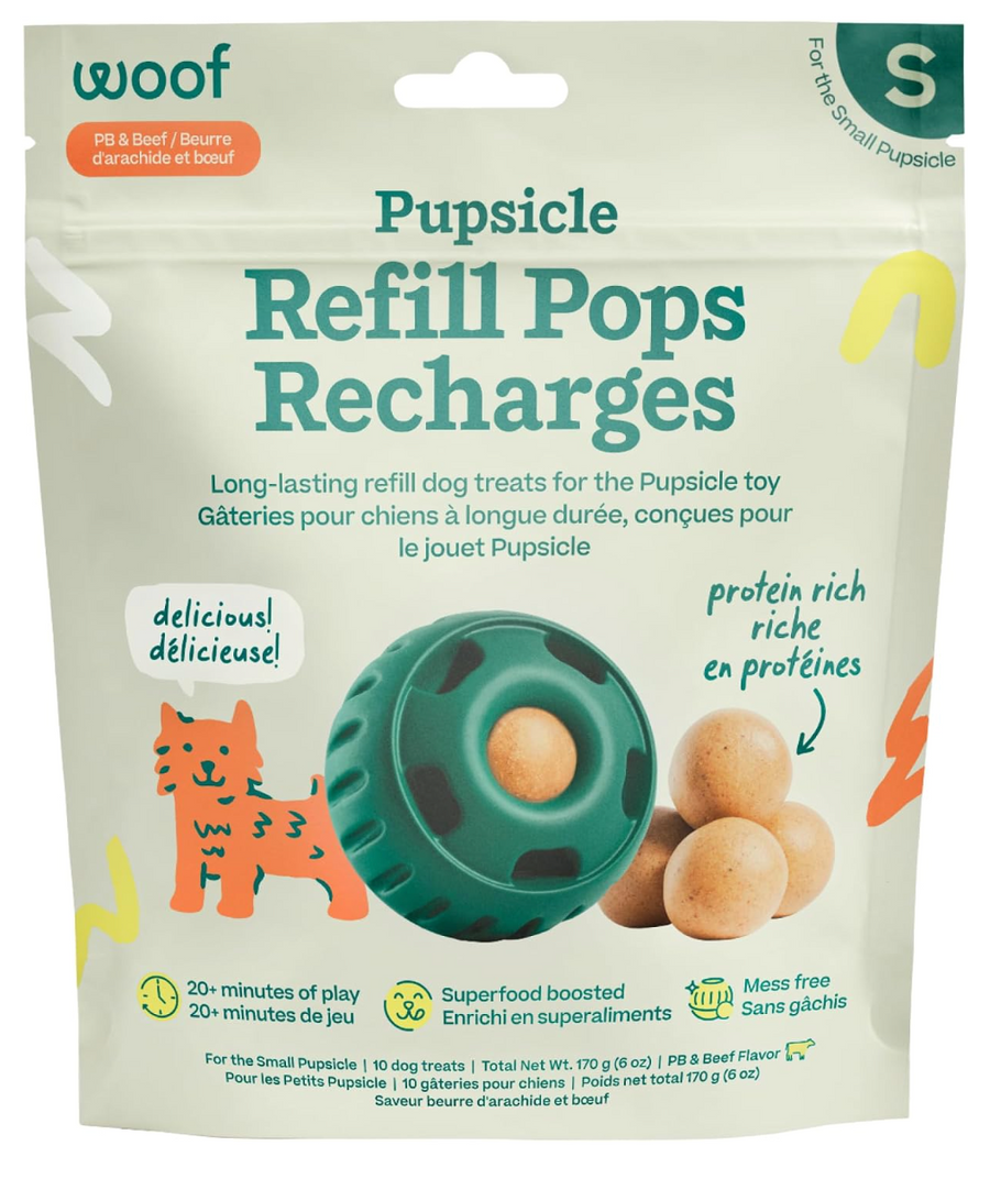 WOOF Pupsicle recharges Arachide & Poulet - Énergie canine Estrie