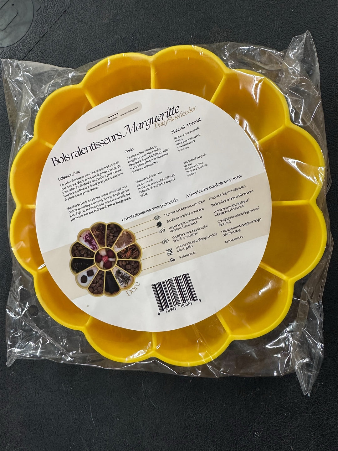 Bol ralentisseur Margueritte- Silicone - Énergie canine Estrie